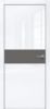 Дверь Каркасно-Щитовая Triadoors Gloss Белый Глянец 707 ПО Без Стекла с Декором Медиум Грей / Триадорс