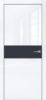 Дверь Каркасно-Щитовая Triadoors Gloss Белый Глянец 707 ПО Без Стекла с Декором Дарк Блю / Триадорс