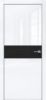 Дверь Каркасно-Щитовая Triadoors Gloss Белый Глянец 707 ПО Без Стекла с Декором Дуб Серена Графит / Триадорс