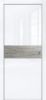 Дверь Каркасно-Щитовая Triadoors Gloss Белый Глянец 707 ПО Без Стекла с Декором Дуб Винчестер Серый  / Триадорс