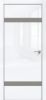 Дверь Каркасно-Щитовая Triadoors Gloss Белый Глянец 704 ПО Без Стекла с Декором Дуб Серена Каменно-Серый / Триадорс