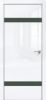 Дверь Каркасно-Щитовая Triadoors Gloss Белый Глянец 704 ПО Без Стекла с Декором Дарк Грин / Триадорс