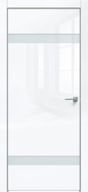 Дверь Каркасно-Щитовая Triadoors Gloss Белый Глянец 704 ПО со Стеклом Белый Матовый / Триадорс