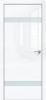 Дверь Каркасно-Щитовая Triadoors Gloss Белый Глянец 704 ПО со Стеклом Белый Матовый / Триадорс