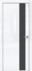 Дверь Каркасно-Щитовая Triadoors Gloss Белый Глянец 703 ПО Без Стекла с Декором Дарк Грей / Триадорс