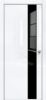 Дверь Каркасно-Щитовая Triadoors Gloss Белый Глянец 703 ПО со Стеклом Лакобель Черный / Триадорс