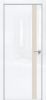 Дверь Каркасно-Щитовая Triadoors Gloss Белый Глянец 702 ПО Без Стекла с Декором Магнолия / Триадорс