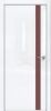 Дверь Каркасно-Щитовая Triadoors Gloss Белый Глянец 702 ПО Без Стекла с Декором Лофт Ред / Триадорс