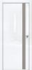 Дверь Каркасно-Щитовая Triadoors Gloss Белый Глянец 702 ПО Без Стекла с Декором Дуб Серена Каменно-Серый / Триадорс