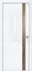 Дверь Каркасно-Щитовая Triadoors Gloss Белый Глянец 702 ПО Без Стекла с Декором Дуб Винчестер Трюфель / Триадорс