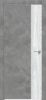 Дверь Каркасно-Щитовая Triadoors Future Бетон Темно-Серый 708 ПО Без Стекла с Декором Дуб Патина Серый / Триадорс