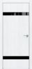 Дверь Каркасно-Щитовая Triadoors Future Дуб Серена Белый Кристалл 704 ПО со Стеклом Лакобель Чёрный / Триадорс