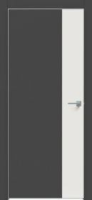 Межкомнатная Дверь Каркасно-Щитовая Triadoors Concept Дарк Грей 709 ПО Без Стекла с Декором Белоснежно-Матовый  / Триадорс
