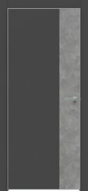 Межкомнатная Дверь Каркасно-Щитовая Triadoors Concept Дарк Грей 709 ПО Без Стекла с Декором Бетон Темно-Серый/ Триадорс