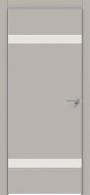 Межкомнатная Дверь Каркасно-Щитовая Triadoors Concept Шелл Грей 704 ПО Без Стекла с Декором Белоснежно Матовый / Триадорс