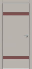 Межкомнатная Дверь Каркасно-Щитовая Triadoors Concept Шелл Грей 704 ПО Без Стекла с Декором Лофт Ред / Триадорс