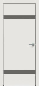 Межкомнатная Дверь Каркасно-Щитовая Triadoors Concept Белоснежно Матовая 704 ПО Без Стекла с Декором Медиум Грей / Триадорс