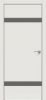 Межкомнатная Дверь Каркасно-Щитовая Triadoors Concept Белоснежно Матовая 704 ПО Без Стекла с Декором Медиум Грей / Триадорс