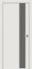 Межкомнатная Дверь Каркасно-Щитовая Triadoors Concept Белоснежно Матовая 703 ПО Без Стекла с Декором Медиум Грей / Триадорс