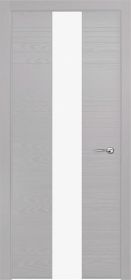 Межкомнатная Дверь Verda В-5 Светло-Серый со Стеклом Лакобель Белый / Верда