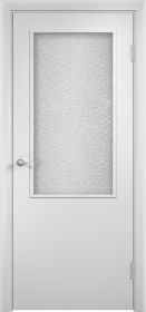 Строительная Дверь Verda ПВХ Финиш-Пленка 58 Ламинированная Усиленная Белая со Стеклом Бали / Verda