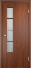 Строительная Дверь Verda Дверь с Четвертью 05 Итальянский Орех со Стеклом Бали / Verda