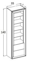 Шкаф-пенал подвесной Cezares с 1 дверцей схема 4