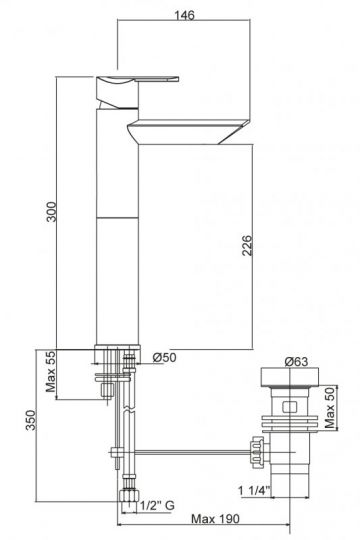 Cezares Garda смеситель для раковины GARDA-LC11-01-Cr ФОТО