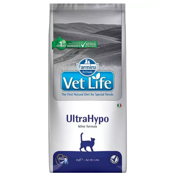 Сухой корм для кошек Farmina Vet Life Ultrahypo при аллергии и непереносимости