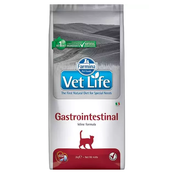 Сухой корм для кошек Farmina Vet Life Gastrointestinal диета при заболеваниях ЖКТ