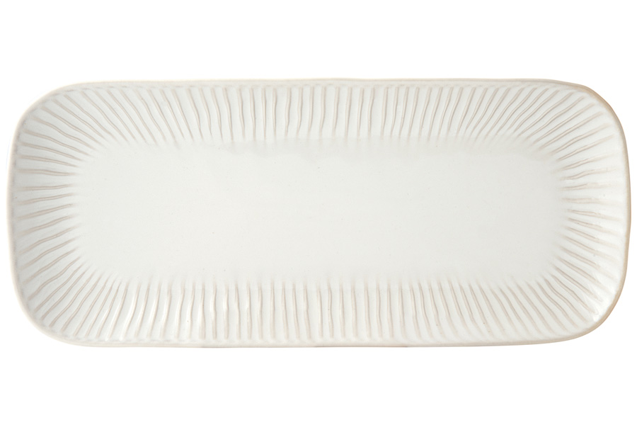 Блюдо прямоугольное "Gallery", белое, 36х16 см