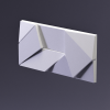 Гипсовая 3D Панель Фабрика Камня Origami 1м2 Д257xШ127 мм