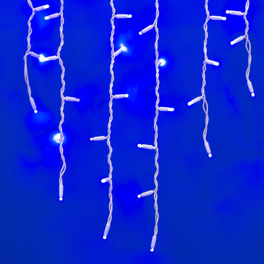 Гирлянда-бахрома ул. ULD-B3010-200/TWK (мерц) 200LED синяя 3м/32нити до 70см 9W соед 6мод IP67 Uniel