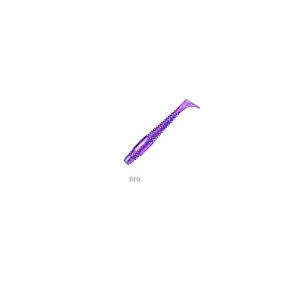 Силиконовая приманка ZUB-DEFECTOR 50 мм (цвет 610) фиолетовый  с блестками