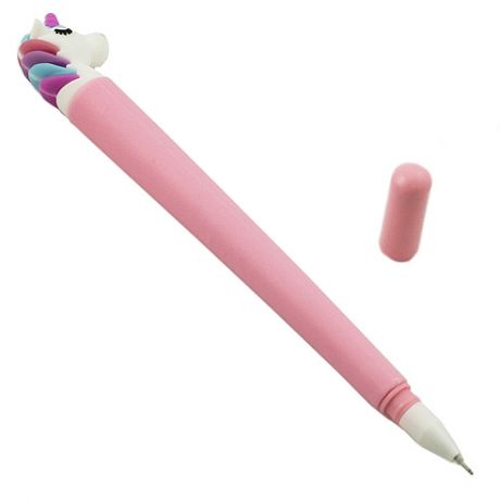 Ручка толстая Единорог розовая