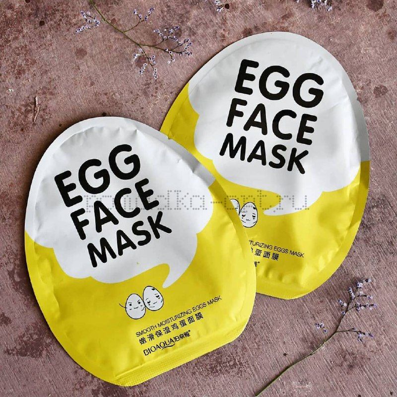 Bioaqua egg face mask тканевая маска с экстрактом яичного желтка