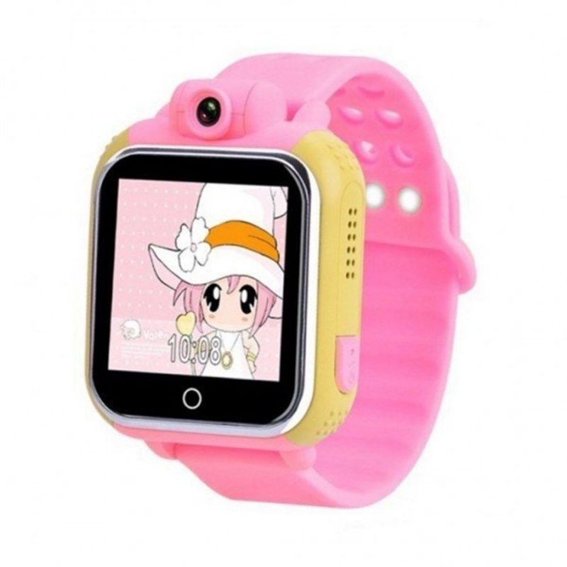 Умные Детские Часы С GPS Smart Baby Watch GW1000 (G75), Цвет Желто-Розовый