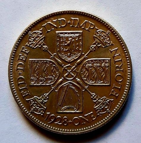 1 флорин 1928 Великобритания UNC