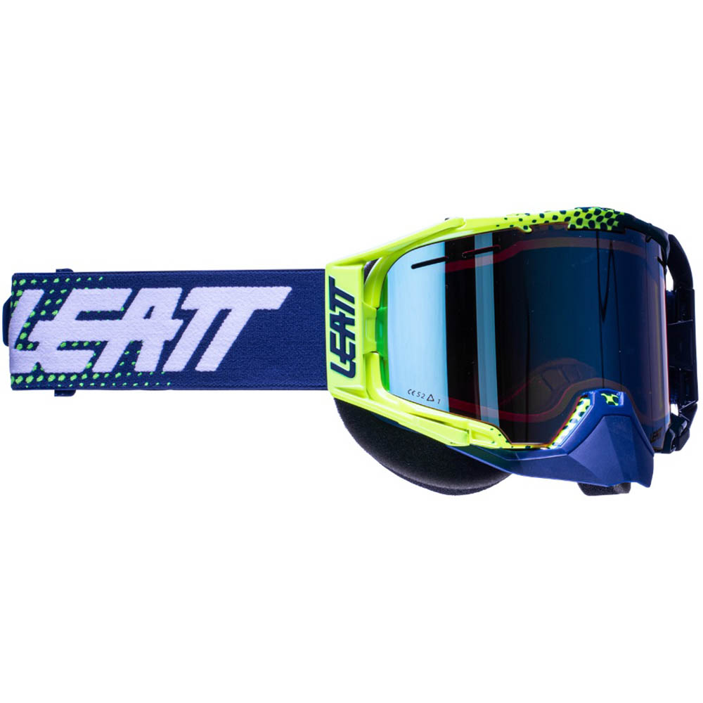 Leatt Velocity 6.5 SNX Iriz Lime Blue UC 68%, очки снегоходные