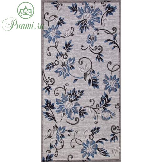 Ковёр прямоугольный Silver d353, размер 60x110 см, цвет gray