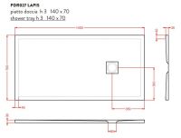 Керамический душевой поддон Artceram Lapis PDR02 схема 11
