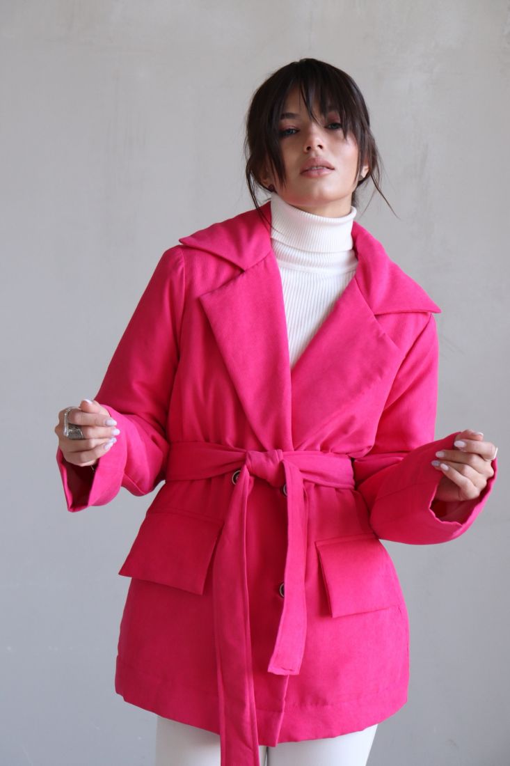 6289 Куртка утеплённая ярко-розовая