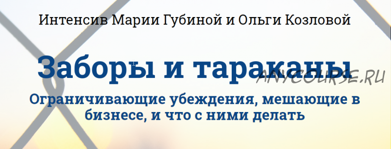 Заборы и тараканы.Ограничивающие убеждения, мешающие в бизнесе, и что с ними делать (Мария Губина, Ольга Козлова)