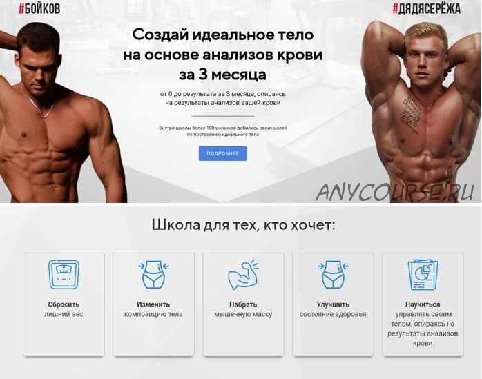 [bodylike] Идеальное тело на основе анализов крови: мужчинам