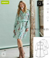 [Knipmode Fashionstyle] Платье рубашечного кроя с потайной застежкой №23 4/2022
