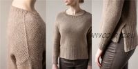 [Вяжи.ру] Женский пуловер с модифицированным спущенным плечом Camber (Purl Soho)