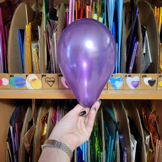 МИКРО шарик Фиолетовый Металлик латексный с гелием
