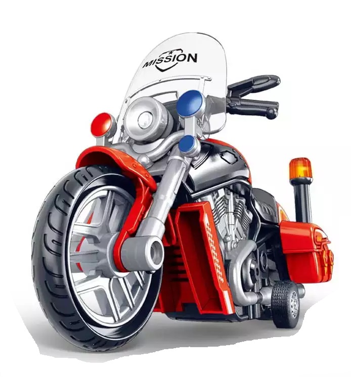 Мотоцикл игрушка инерционный свет, звук Mission (7728)