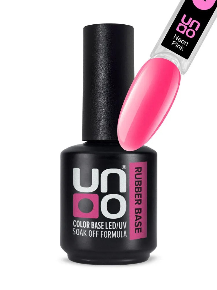 UNO, Color Rubber Base Neon Pink  12 мл