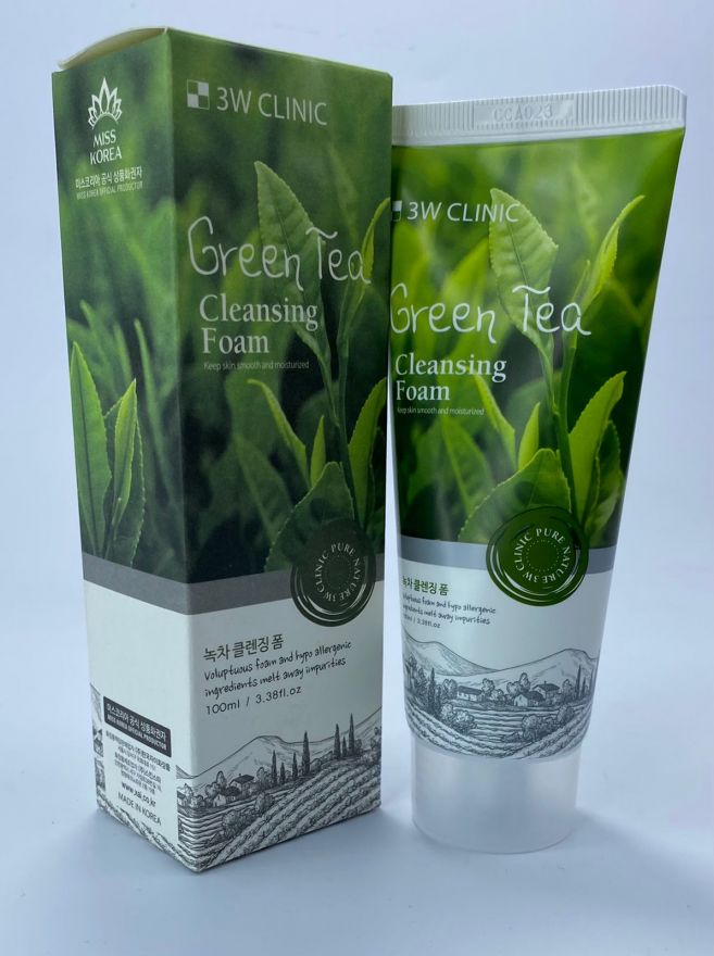 Пенка для умывания лица корейская с зеленым чаем Foam Cleansing Green Tea,100мл